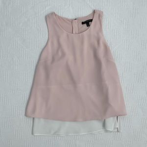 BR Pastel Pink and White Layered Tank Top
